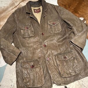 Mens Wilsons Vintage Brown Leather Jacket